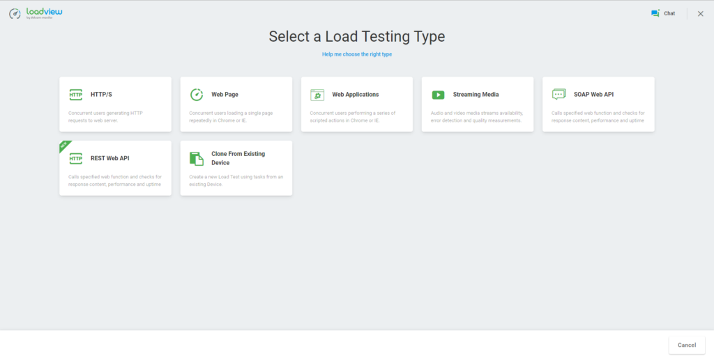 Teste de desempenho on-line (carga & estresse) com LoadView